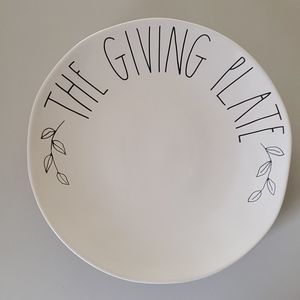 Rae Dunn Giving Plate x3